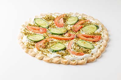 لبنة مع زعتر وخضره